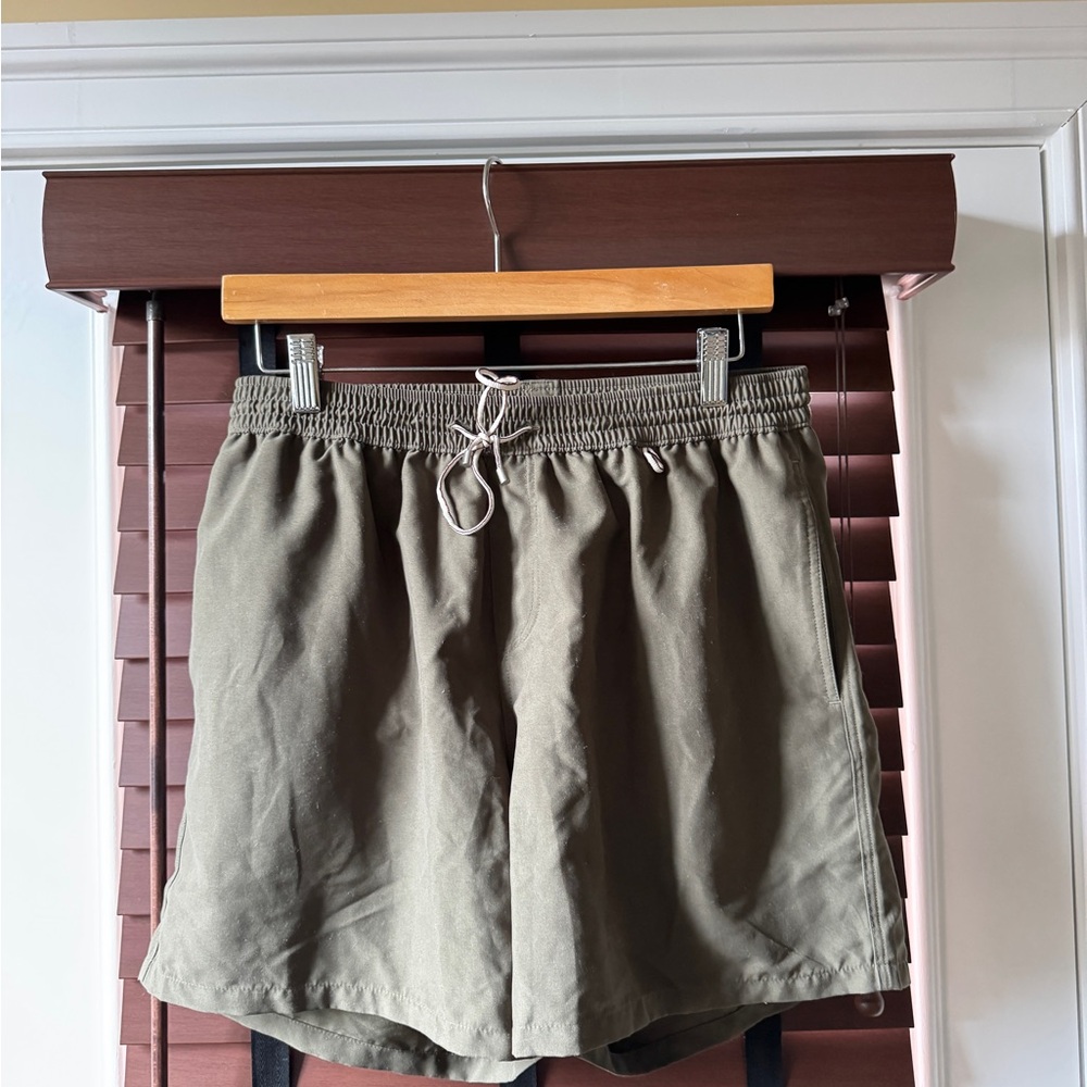 Loro Piana Men's Olive Green Swim Shorts